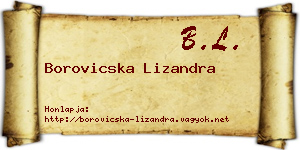 Borovicska Lizandra névjegykártya